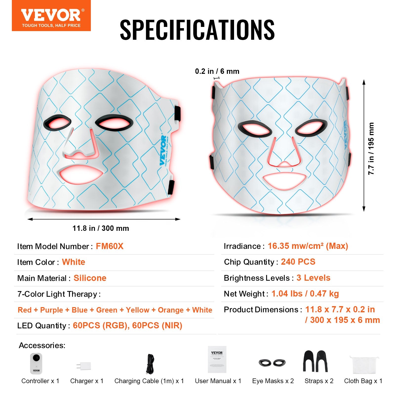 Auralight Pro™ Red Light Therapy Mask — 7-Color LED + NIR Technology